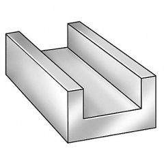 U-Channel AL 6063 3/4 In Leg 1/2 Inx8 ft