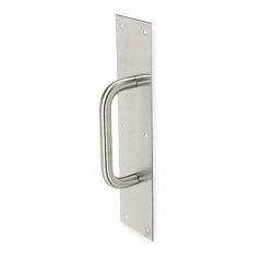 Pull Plate Round Grip Dull 304 3 x12 In