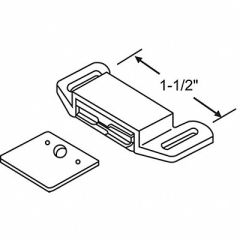 Magnetic Catch Gray Catch 2-1/16 L