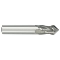 GARR 57370 154M Center Cutting Drill Mill, 1/2 in Dia, 82 deg Point, 4 Flutes, 1 in L Flute, 1 in L of Cut, 3 in OAL, Bright