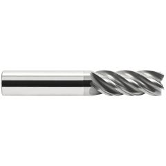 GARR 50102 V5 Center Cutting High Performance End Mill With Neck, 1 in Dia Cutter, 1-3/4 in Length of Cut, 5 Flutes, 1 in Dia Shank, 5-1/2 in OAL, AlCrN Coated