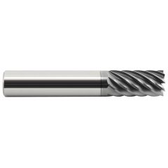 GARR 98416 TMS Finisher Non-Center Cutting Square End Mill With Neck, 8 mm Dia Cutter, 12 mm Length of Cut, 7 Flutes, 8 mm Dia Shank, 100 mm OAL, AlCrN Coated