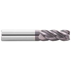 GARR 61358 VB VRX Center Cutting High Performance Ball End Mill, 1/2 in Dia Cutter, 1 in Length of Cut, 4 Flutes, 1/2 in Dia Shank, 3 in OAL, AlTiN Coated